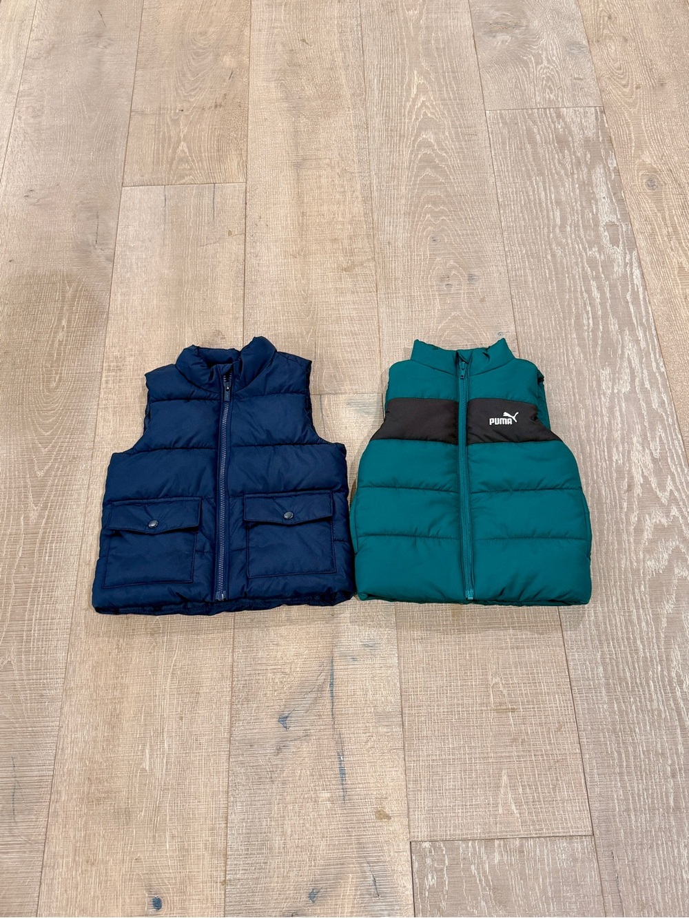 Old Navy & Puma Toddler Puffer Vests - Size 3T